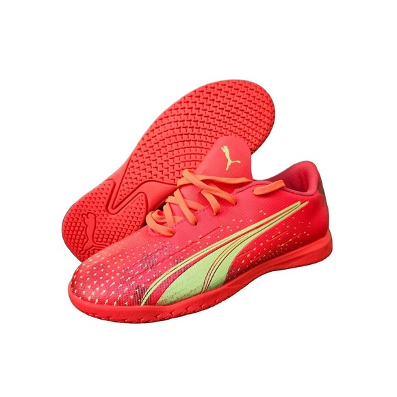 New KIDS Size 5C Orange Puma Ultra Play It Jr Indoor Soccer Shoes 106927-03 - Picture 1 of 10